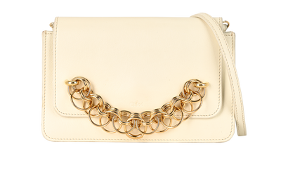Chloe Drew Bijou Clutch, &pound;275, Handbags, Cream, Leather, Front view